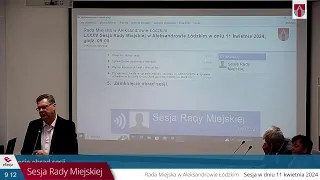 LXXXV sesja Rady Miejskiej w Aleksandrowie Łódzkim.