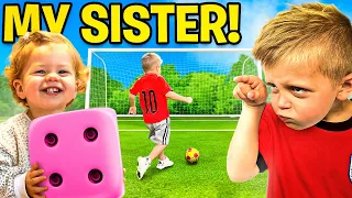 My SISTER Decides My Football Challenges!!