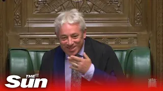 Banter ensues after Bercow loses his voice