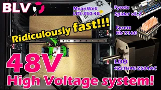 BLV mgn Cube - 48V HV 3d printer motion tests.