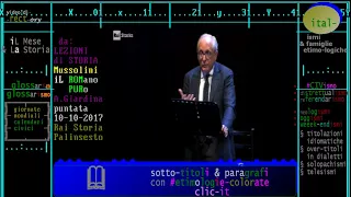 Mussolini il duce & "Romano Puro" ../CIVismoteca Solopaca //Rai Lezioni di Storia, Romanzi nel Tempo