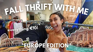 FALL 2023 Thrift With Me *in Europe* | AMAZING thrift store fashion finds in Rome, Italy!