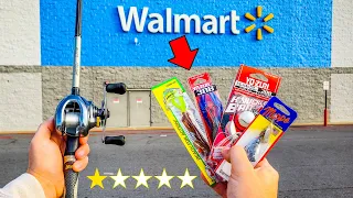 Fishing w/ WORST Lures at Walmart (They Catch FISH!!)