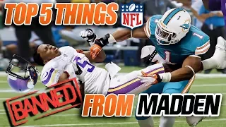 TOP 5 Things the NFL BANNED From Madden!