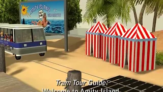 JAWS Scene on Universal Studios Tram Tour - Virtual Aerial View