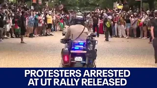 UT Austin Palestine protest: Protesters begin being released from jail after rally | FOX 7 Austin