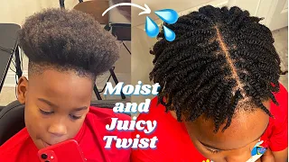 Detailed||How to 2 strand|Double🧬strand twist Juicy||Moist💦🔥tutorial +fast hair growth tips|short