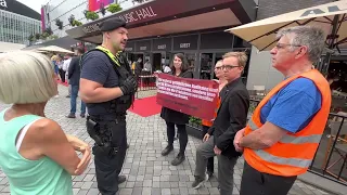 19.6.23 Polizei schickt Menschen weg beim Tag der Industrie in Berlin