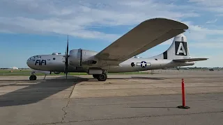 B-29 Superfortress "FIFI" start up (Wright R-3350 radials at idle)