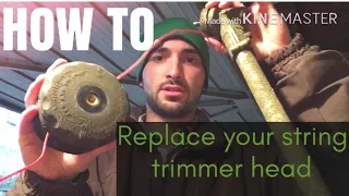 How to replace your string trimmer head Echo SRM 225