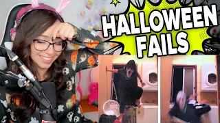 Bunnymon REACTS to Halloween FAILS and PRANKS That Will Make You Scream 🎃 👻