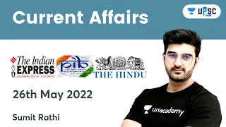 Daily Current Affairs In Hindi By Sumit Rathi Sir | 26th May 2022 | The Hindu, PIB for IAS