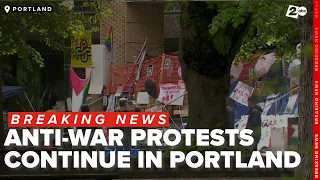 Portland State remains closed as pro-Palestinian protesters refuse to leave campus library