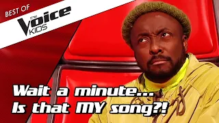 TOP 10 | Incredible Blind Auditions with COACH SONGS in The Voice Kids