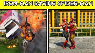 GTA V  : IRON-MAN SAVE HIS CHILD 😮| #shorts