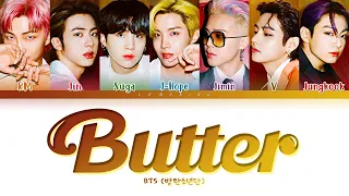 BTS Butter Lyrics (방탄소년단 Butter 가사) [Color Coded Lyrics/Eng]