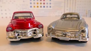 Some Oldsmobile Toy Cars Driving & Review on My Table