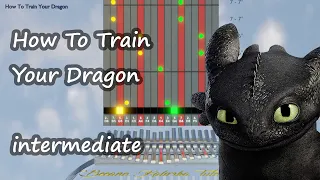 Kalimba tutorial with tabs:  How To Train Your Dragon - Test Drive