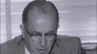 07/28/59 U.S. Secretary of Agriculture Ezra Taft Benson speaks at Blacksburg, Va., press conference