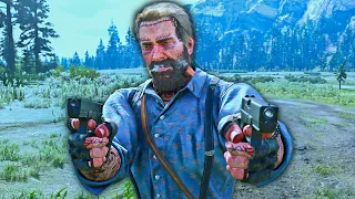 Helping Sadie kill the last of the O'Driscolls but Arthur has two Glock 18's | Red Dead Redemption 2