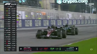 Lance Stroll overtake on Valtteri Bottas Bahrain GP 2023