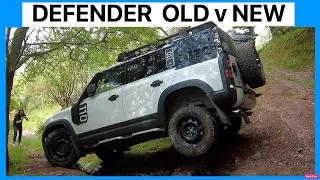 NEW v OLD Land Rover Defender Off Road Challenge on Spicy Lane...PART 1