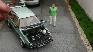 1:18 Volkswagen Golf II CL '87, light green - Norev [Unboxing]