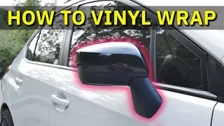 Vinyl Wrapping The WRX Side View Mirrors Black! [2016 Subaru WRX]