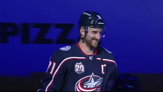 Columbus Blue Jackets 2020-2021 home-opener player introductions