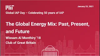 The Global Energy Mix: Past, Present, and Future