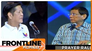 Ilang pulitiko, namili sa tapatang rally sa Quirino Grandstand at Davao City | Frontline Pilipinas