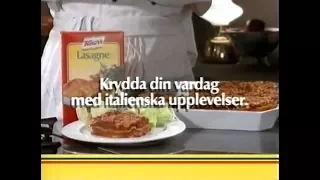 Knorr lasagne   (TBC image)  TV4 reklam  7 feb 1991