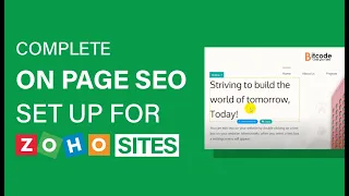 Complete On page SEO Set up for Zoho Sites