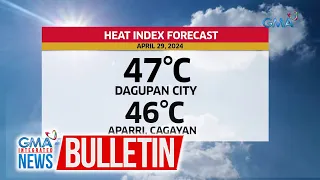 Posibleng pumalo sa 47°C ang pinaka mataas na heat index sa bansa... | GMA Integrated News Bulletin