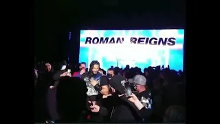 Tribal Chief Roman Reigns Breaks Character at WWE SuperShow Syracuse  👀