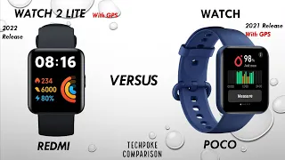 poco watch vs Redmi watch 2 lite 🔥 gps with amoled display #comparison #techpoke