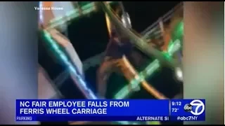 RIDE MALFUNCTION NC FAIR EMPLOYEE FALLS FROM FERRIS  WHEEL CARRIAGE