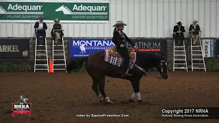 Chexouthisreminic ridden by Kendall Lynn Wigen  - 2017 NRHA Futurity (Short Stirrup)