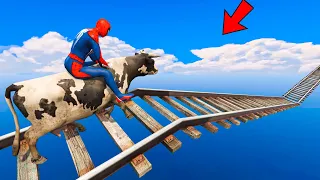 Crazy Cow Parkour Impossible Ramp Challenge in GTA 5