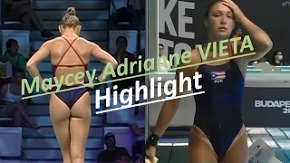 Women's Diving | Maycey Adrianne VIETA | Beautiful Puerto Rican Diver | Highlight | Budapest 2022