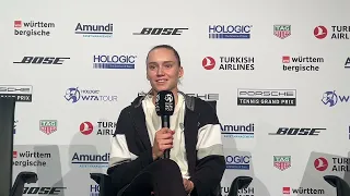 Elena Rybakina Stuttgart press conference after semi-final win over Iga Swiatek