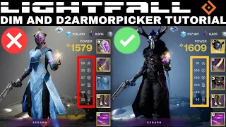 How to use DIM and D2Armorpicker's Loadout Optimizers | Destiny 2 Lightfall Prep: Buildcrafting