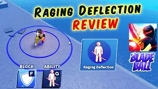 Raging Deflection Ability Review | Raging Deflect Showcase in Blade Ball Roblox