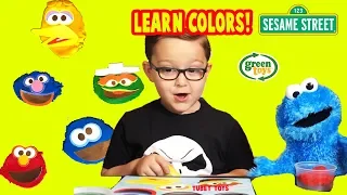 Learn Colors with Cookie Monster, Sesame Street Elmo & Friends Play Doh Set Tubey Toys