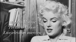 Marilyn Monroe “Person to Person” live television interview, April 8, 1955.