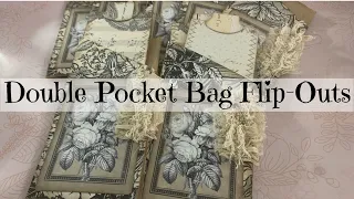 Double Pocket Bag Flip-Outs | Junk Journal Embellishment | OohLaLa Vintage Treasures