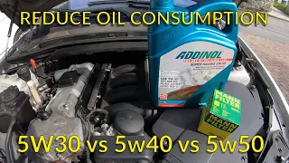 Can A Thicker Oil Help Reduce Oil Consumption? We Compare a 5w30, 5w40 and 5w50 oil - [BMW E90 N52]