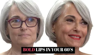 How To Wear A Bold Lip In Your 60's (Mature Beauty Guide) 💋 Fierce Aging with Nikol Johnson