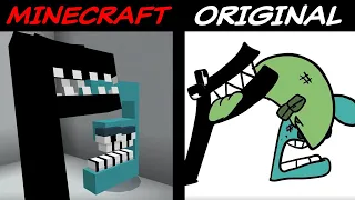 MINECRAFT VS ORIGINAL | The Craziest Version Alphabet Lore in Minecraft | Part 1