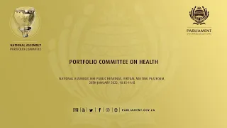 Portfolio Committee on Health, 28th January 2022